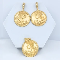 Italian Jewelry Set Gold Plated Latest Earrings Pendant Sets For Women High Quality Copper Party Wedding Jewellery Luxury Gifts