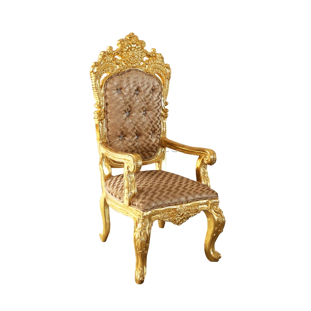 

French Carved Gold Dining Wood Chairs Wholesale
