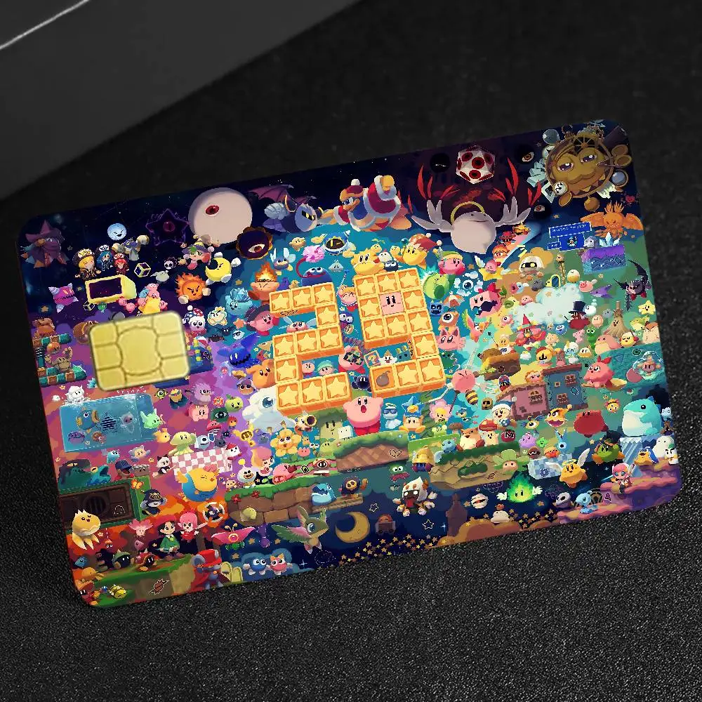 Cartoon Cute K-Kirbies Anime Young Creidt Card Debit Card Sticker Film Case Front Tape for Small Big Chip No Chip