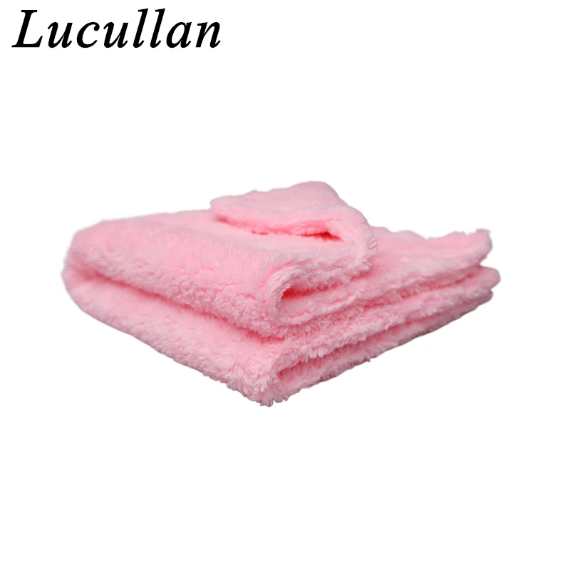 Lucullan Brand Super Glory asciugamano in microfibra di peluche senza bordi 40x40cm 500gsm panni per lucidatura lucidatura finiture autolavaggio