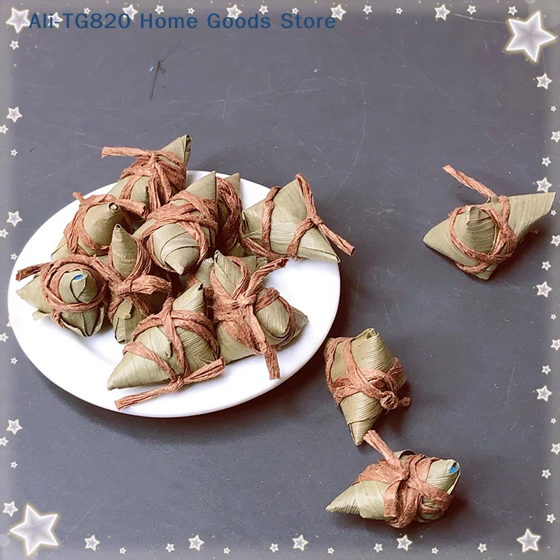 

[TG820]2Pcs 1:12 Dollhouse miniature food traditional Chinese rice-pudding zongzi model