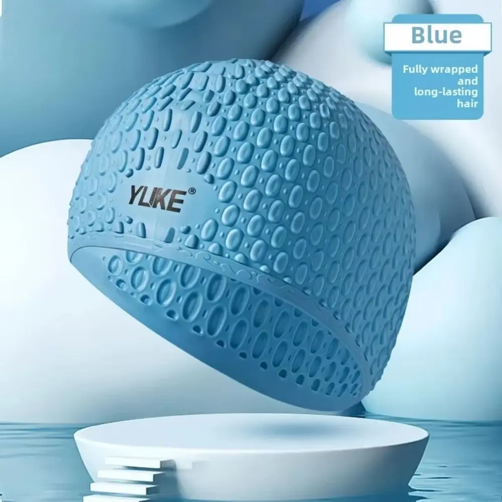 

Swim Accessories PU Silicone Swimming Cap Quick-Drying Solid Color Children's Swim Cap High Elastic Non-Slip Swimming Hat Pool