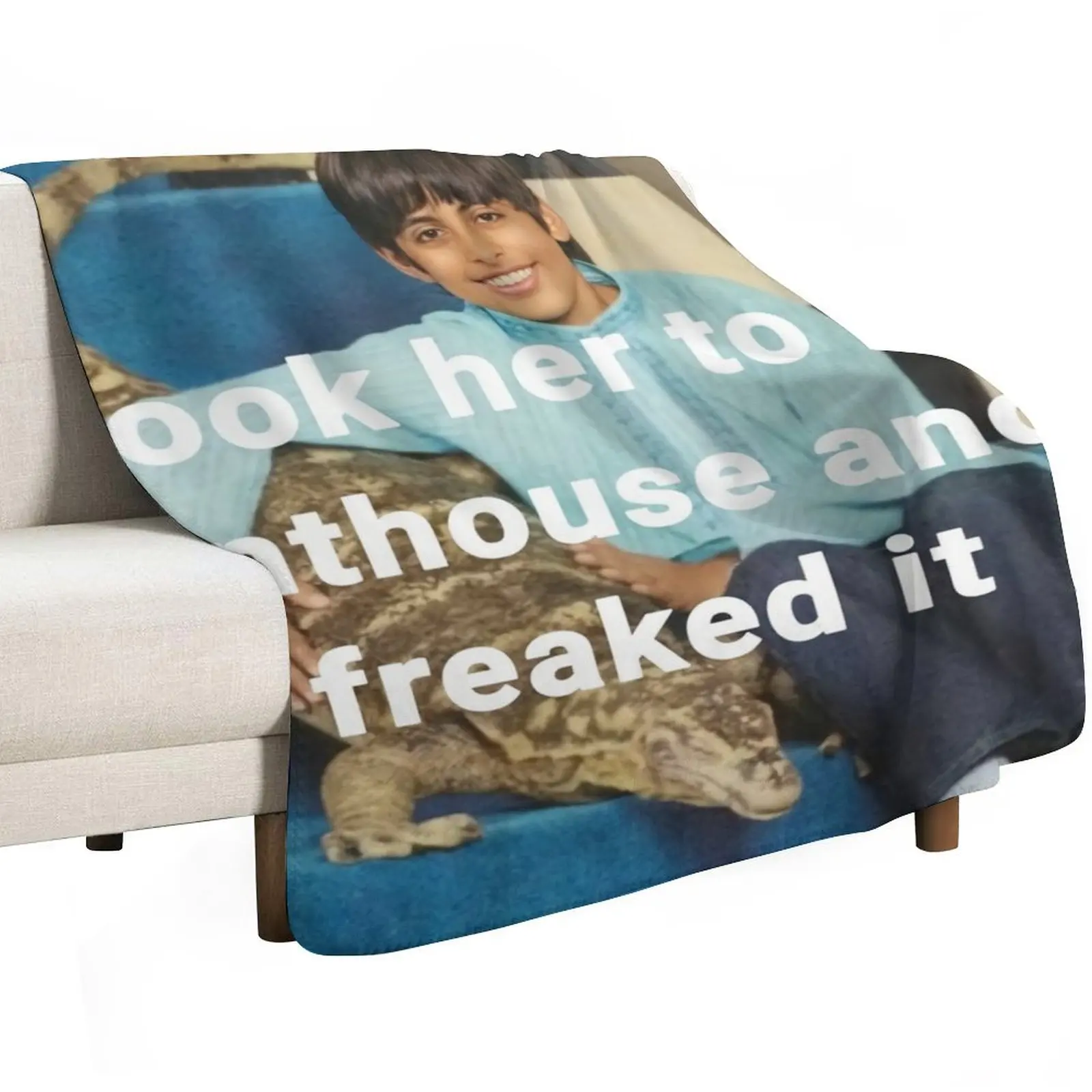 Ravi I Took Her To My Penthouse And I Freaked It Throw Blanket Soft Warm Blanket Gift for Grandparents
