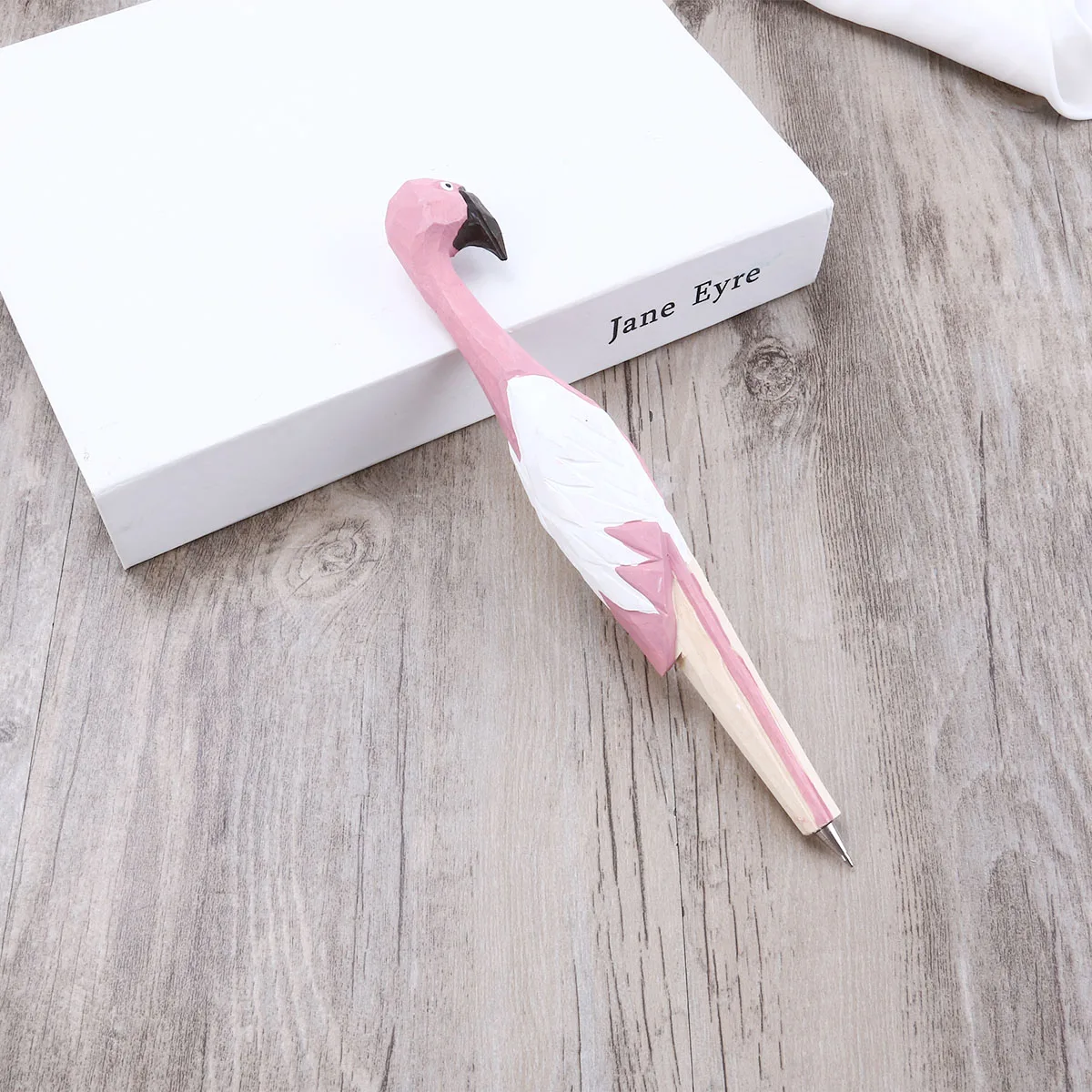 

Wood Carving Pen Pink Ballpoint Flamingo Party Favors Desk Accessories Animal Pens