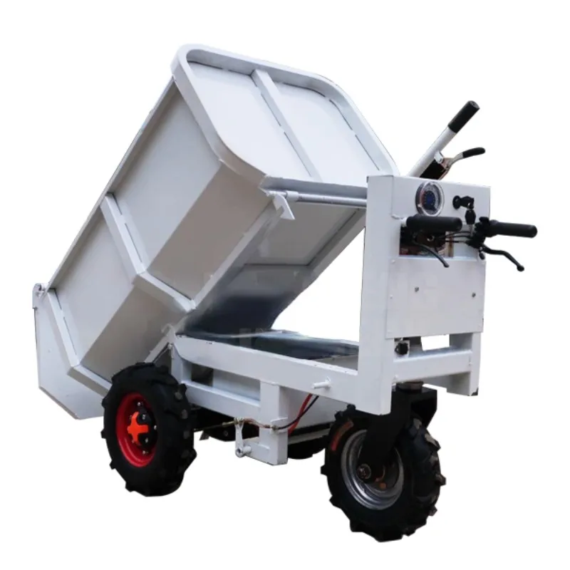 Construction Site 800kg Capacity Heavy Duty Hand Trolley Electric Wheelbarrow With Bucket