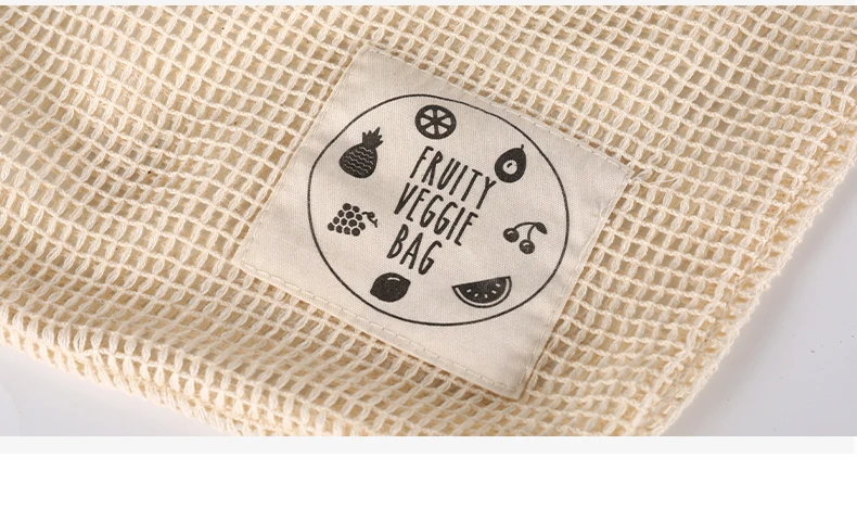 Reusable Cotton Mesh Produce Bags with Drawstring Organic Cotton Durable Washable with Grocery Shopping Bags Produce Mesh Bags S6386cd546add4932943756a2e3ed5e75F