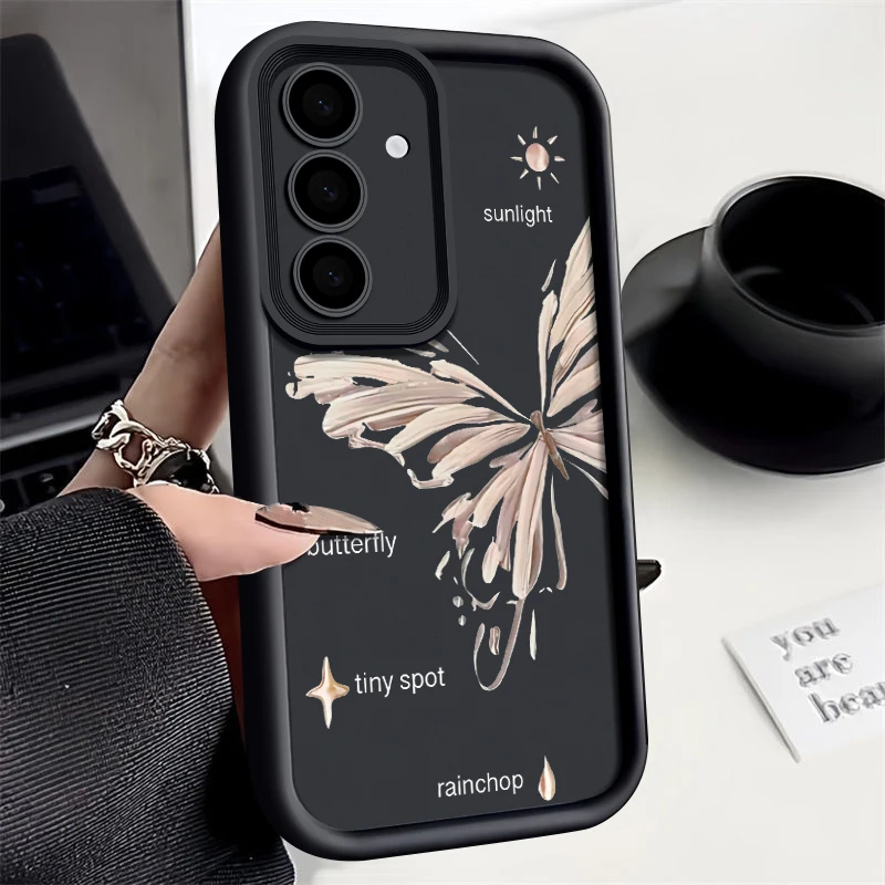 Hollow Out Butterfly Case For Samsung Galaxy S24 S23 Ultra S22 S21 S20 FE A14 A15 A34 A35 A52 A53 A54 A55 5G Shockproof Cover