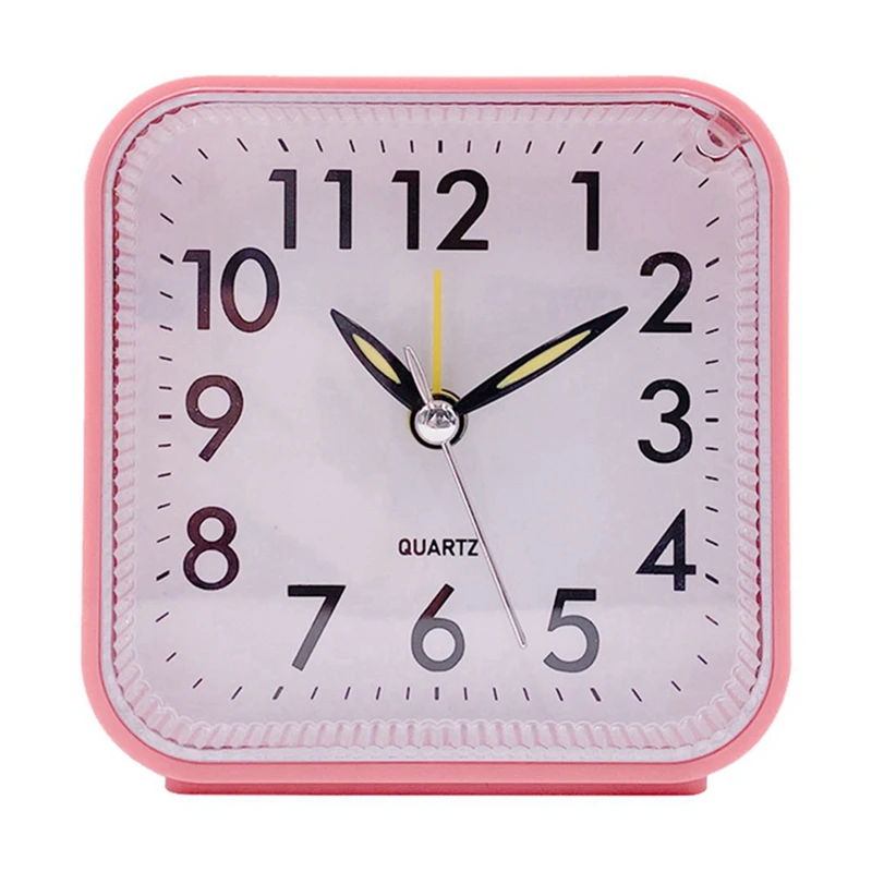 Réveil Simple pour Enfant, Horloge à Quartz en Plastique Silays euse, Décoration de Bureau, Facile à Utiliser, Rouge, 8x4,2x8 cm