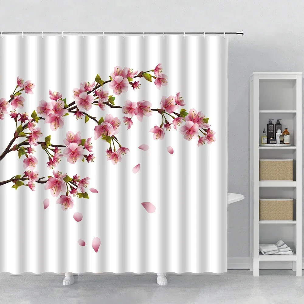 

Shower curtain Flower series Flower Plant Shower curtain, Bathroom Bathtub Partition Waterproof Home Decoration