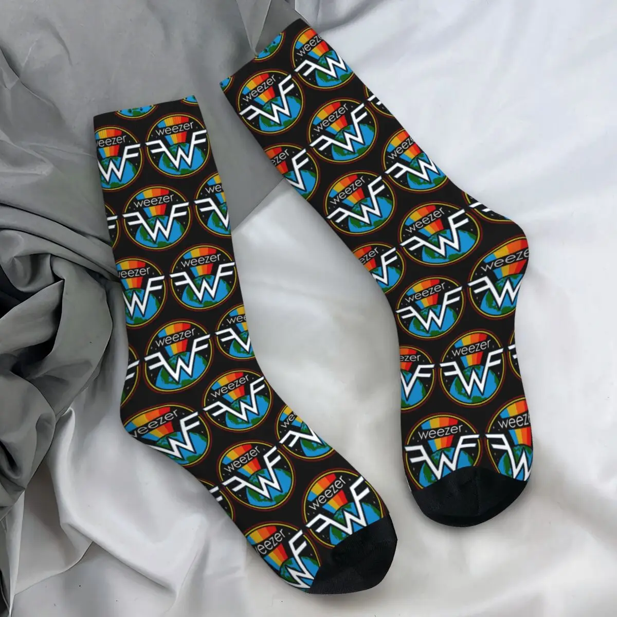 

Weezer Stockings Men Socks Soft Vintage Socks Autumn Skateboard Anti Bacterial Custom Socks Birthday Gift