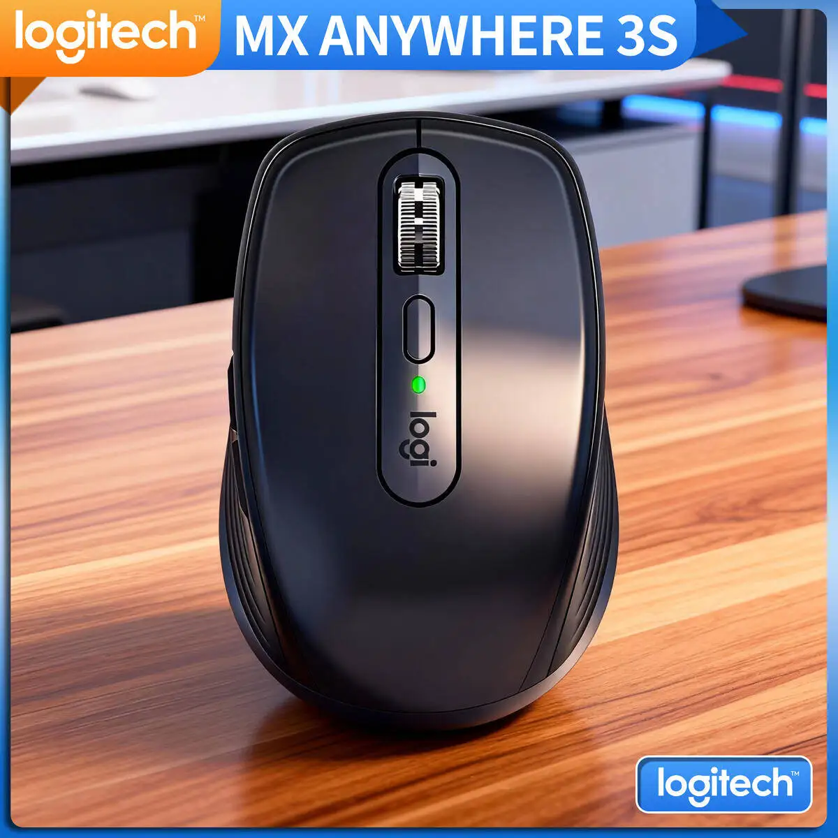

Logitech MX Anywhere 3S Compact Wireless Mouse Dual Mode 7 Programmable Buttons Long Battery for Business Office