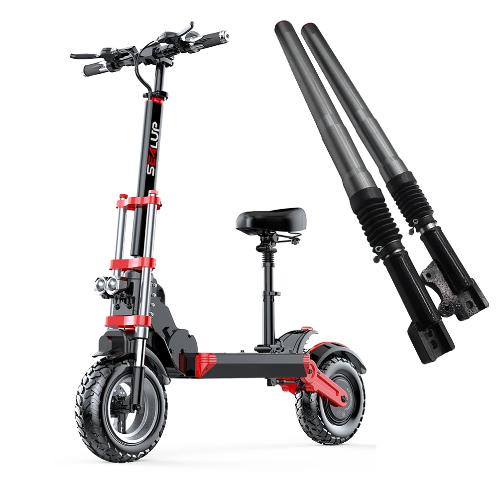 11/12/14 Inch Off-road Electric Scooter 678mm Front Riser Hydraulic Shock Absorption Inverted Suspension Pressure Accessories