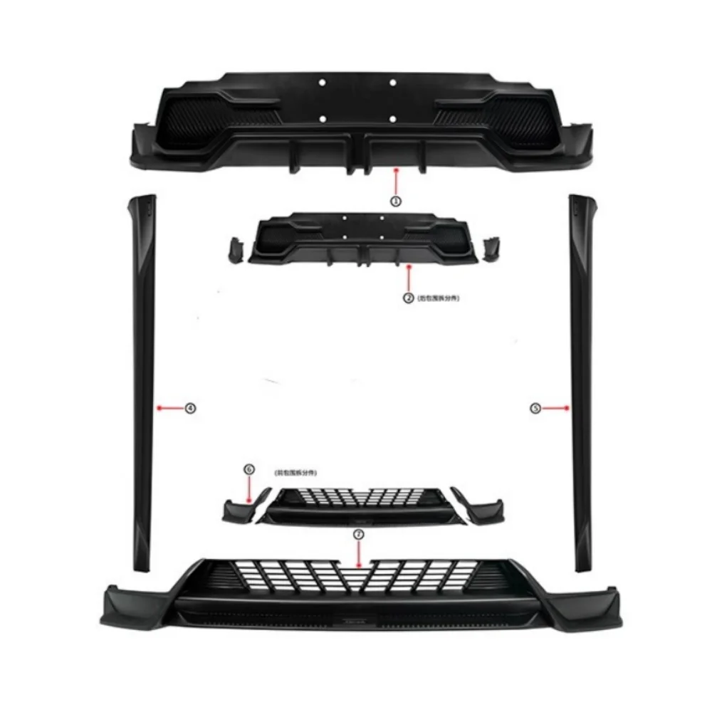 

Передняя лопата автомобиля, задняя губа, боковая юбка для Tesla Model Y Refreshed 2024 2025, преобразуйте новый стиль, автоаксессуары