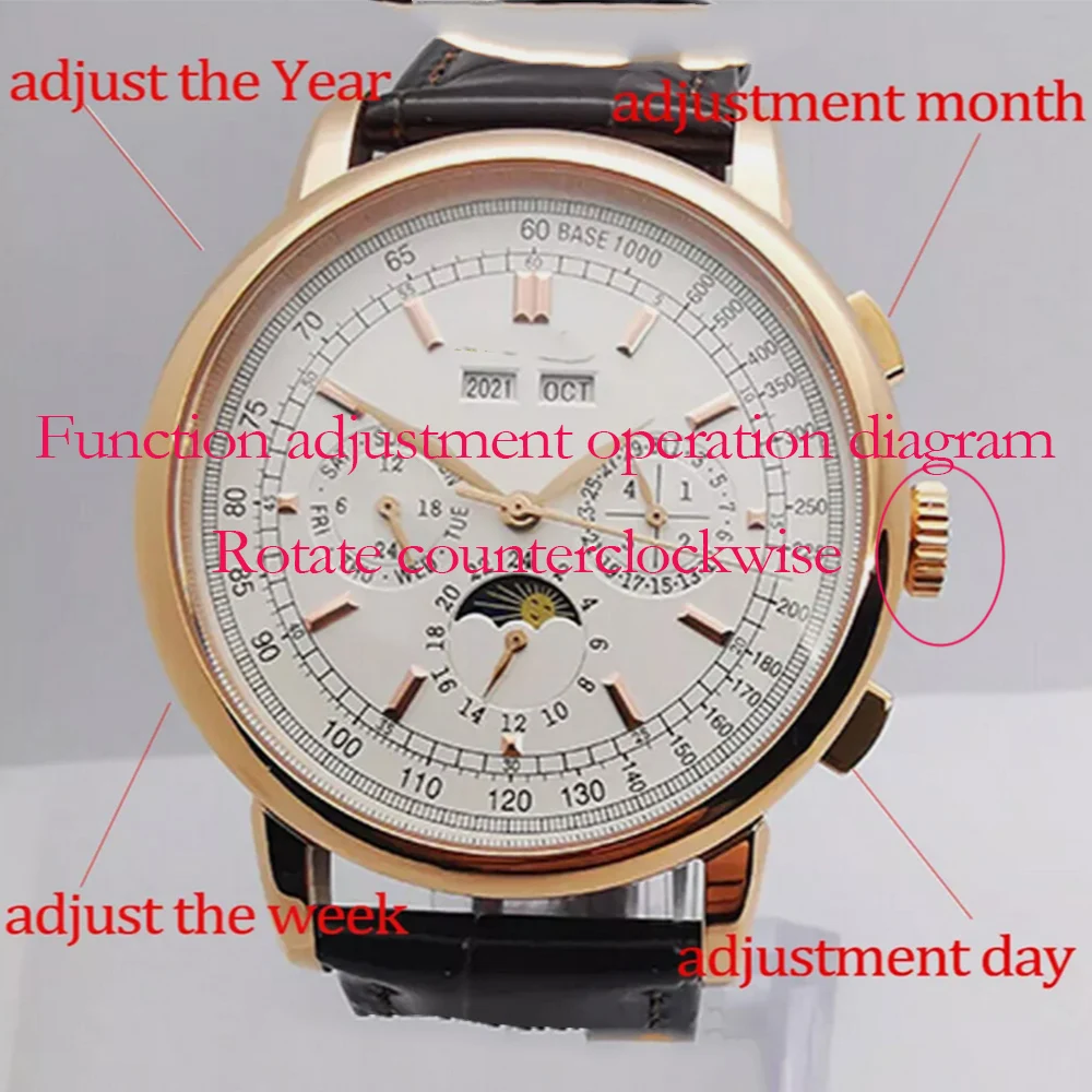 42mm Watch Accessories Stainless Steel Watch Case+Dial+Hands+ST1655 Movement image 4