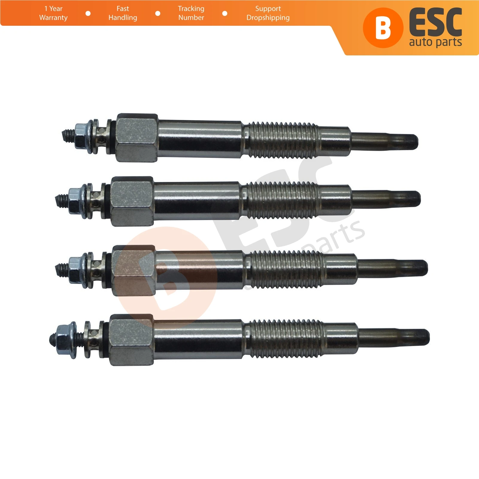 

ESC Auto Parts EGP84-1 4 Pieces Heater Glow Plug 11 Volt 11065-57J00, GN102, 0100226513 for Nissan Fast Shipment Made in Turkey