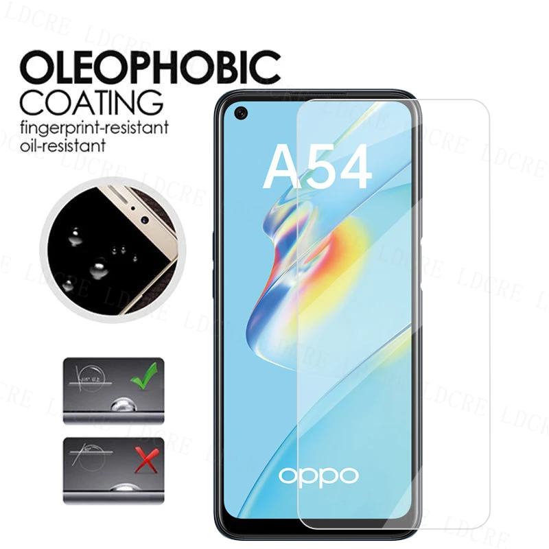 2.5D прозрачное стекло для OPPO A54 Защита экрана для OPPO A54 Закаленное стекло Защитная пленка для телефона для OPPO A54 пленка для объектива камеры