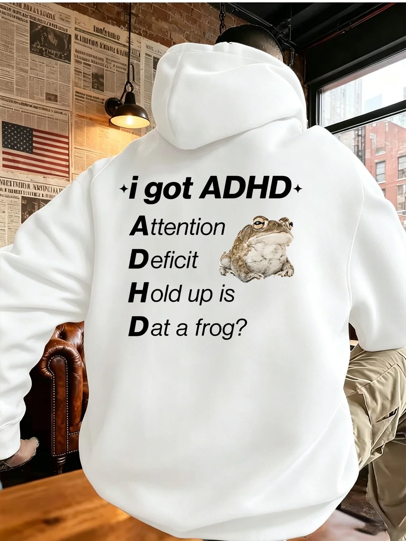 ADHD Anion Deficiency Geometric Design Regular Machine Washable Hoodie Slight Stretch Fabric Perfect for Men