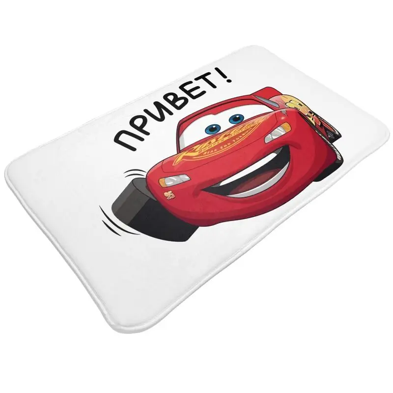 Custom Lightning Mcqueen Cars Front Door Floor Entrance Mat Outdoor Kitchen Bath Doormat Toilet Carpet Rug