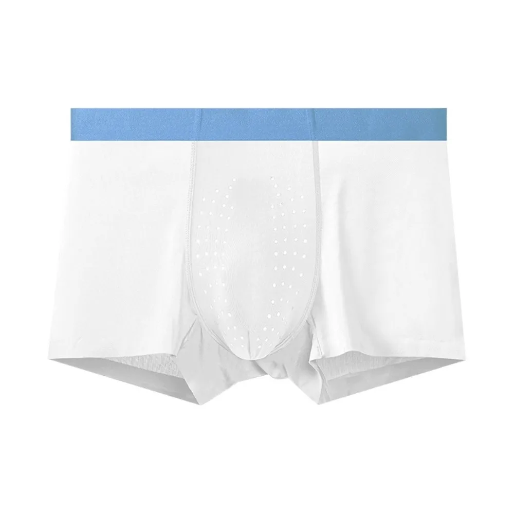 

Soft Mesh Men's Boxer Briefs Seamless Thin Transparent Brief Breathable Quick Dry Ice Silk Boxers Daily