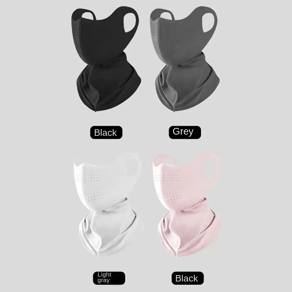 قناع صيفي واقي من الشمس من الحرير الجليدي للرقبة وحماية من الأشعة فوق البنفسجية وغطاء للوجه واقي من الشمس مع حافة قبعات للحماية من الشمس لركوب الدراجات في الهواء الطلق #6