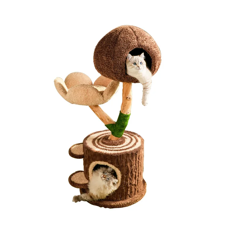 Solid wood cat climbing frame, cat nest tree integrated small apartment, does not occupy the jumping platform shelf