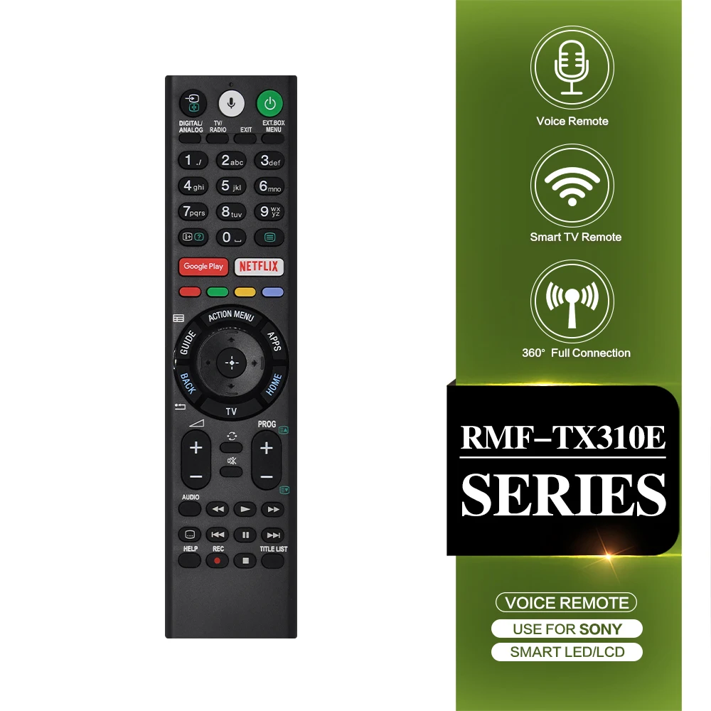 Voice Replacement Remote Control RMF-TX310E Suitable for Sony TV KD-43XG8388 KD-55XF8596 KD-55XF7596 KD-65XF7596 KD-65XF8796