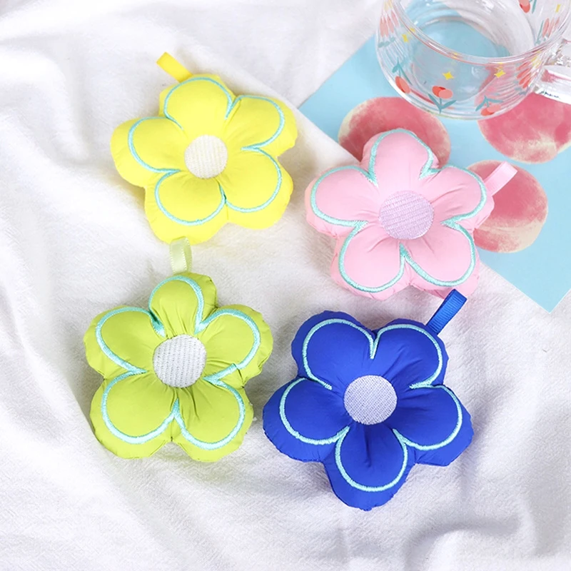 Sakura Fabric Flower Keychain Cute Lanyard Bag Car Key Ring Pendant Hanging Accessories Kid Gift