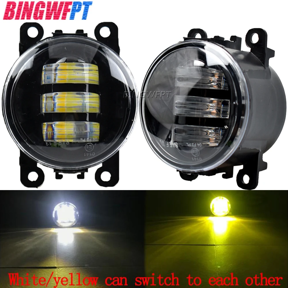 NEW 2PCS Led Fog Lamp DRL For Mitsubishi Montero Pajero Sport Challenger 2017 2018 2019 LED Fog Lights Daytime Running Fog Light