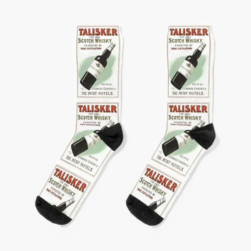 Talisker Scotch Whisky Australian Vintage Poster Socks essential Hiking boots aesthetic Stockings Socks Men's Women's