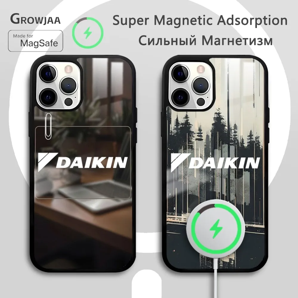 

D-DAIKINS Worker Phone Case For iPhone 16 15 14 13 12 11 Pro Max Plus Mini New Magsafe Mirror Wireless Magnetic Funda