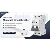 GEYA DC MCB 80A 100A 125A 6KA 2P 500VDC Mini Circuit Breaker Din Rail DC Breakers GYM9-125