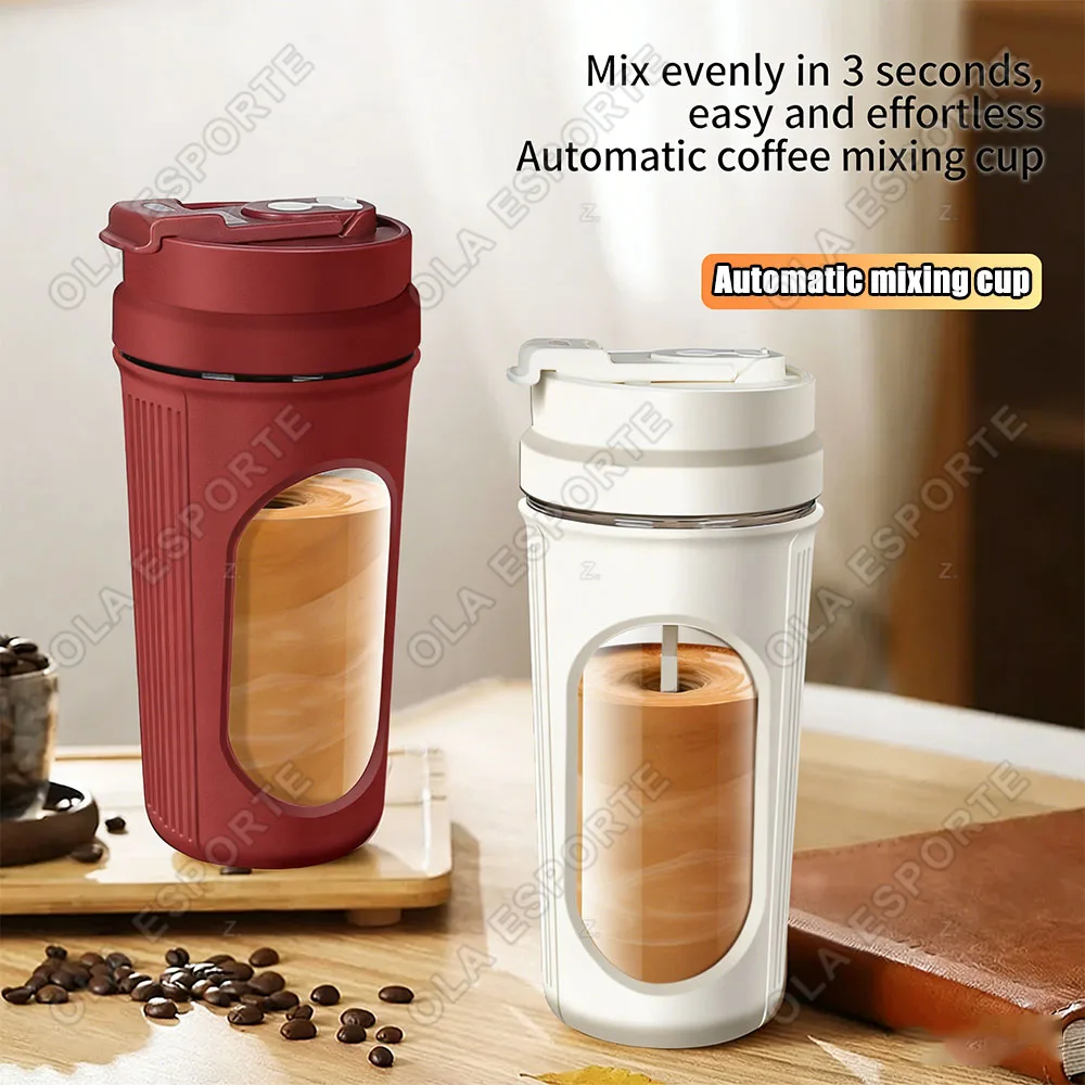 Elektrischer Selbstrührbecher für Proteinpulver und Milchshakes, USB-Aufladbarer Shaker mit Skala, 4500 ML Wasserbecher, BPA-frei