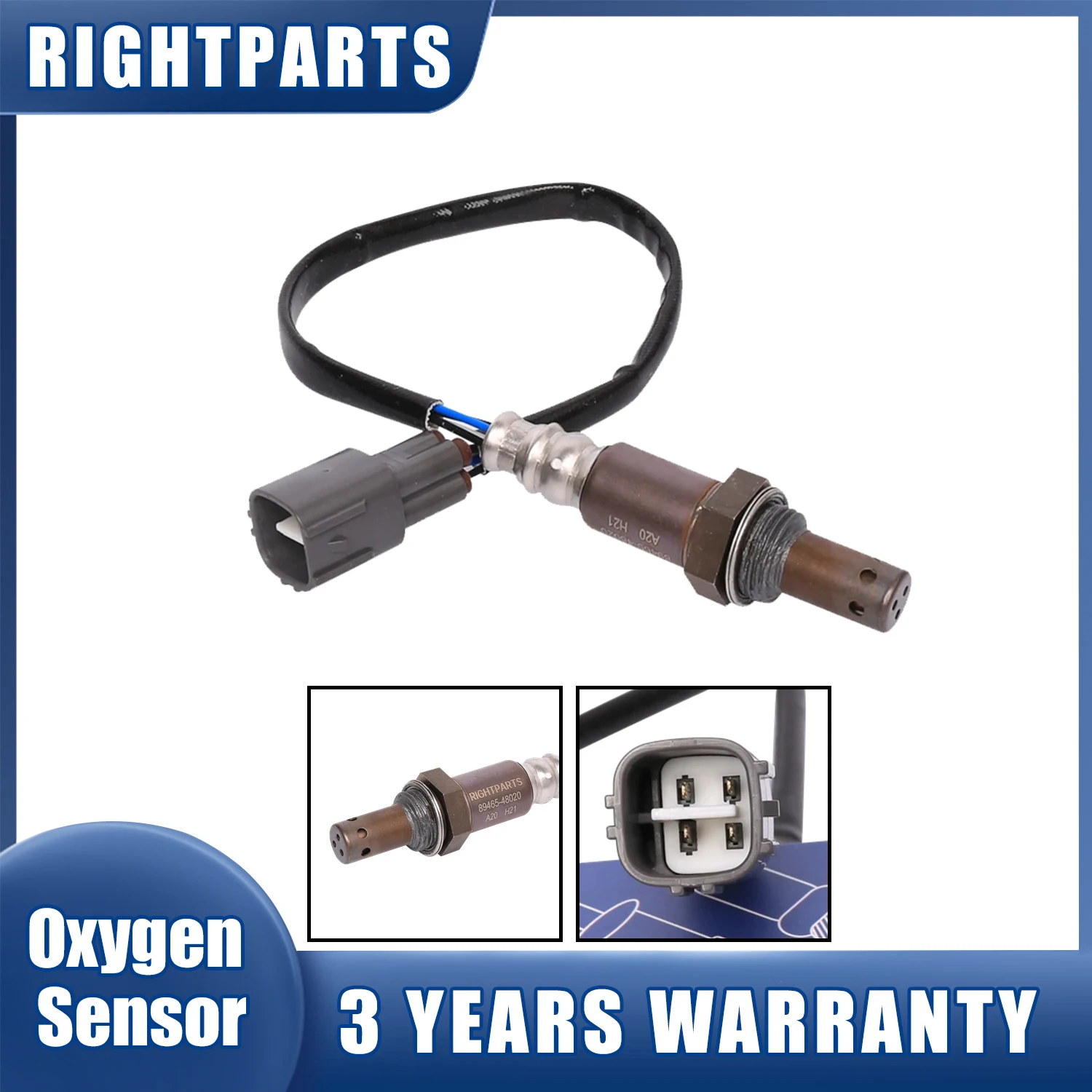 

RIGHTPARTS Air Fuel Ratio O2 Oxygen Sensor 89465-48020 Fit For TOYOTA HARRIER KLUGER 2AZFE ACU1 MCU1 SXU1 ACU2 MCU2