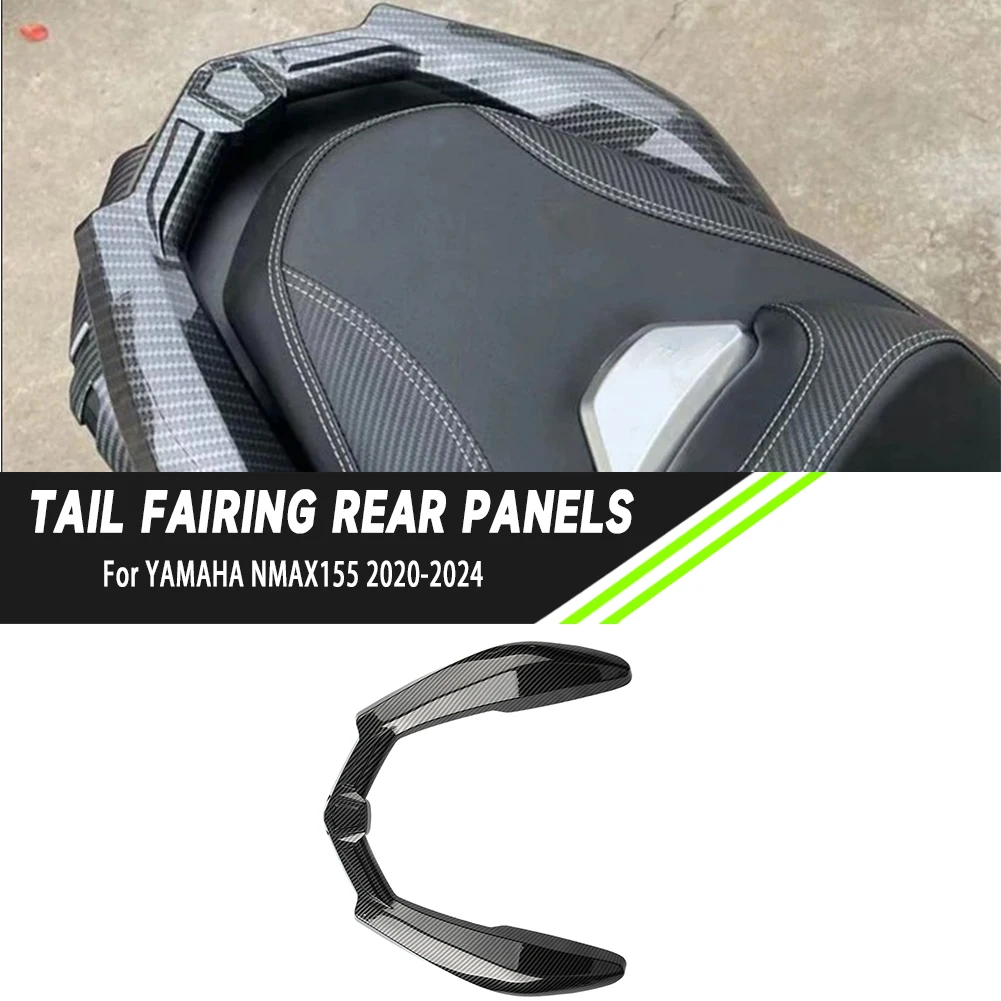 Motorcycle Tail Fairing Rear Panels Carbon fiber patterned shell Fit For YAMAHA Nmax155 NMAX155 N MAX155 2020 2021 2022-2024