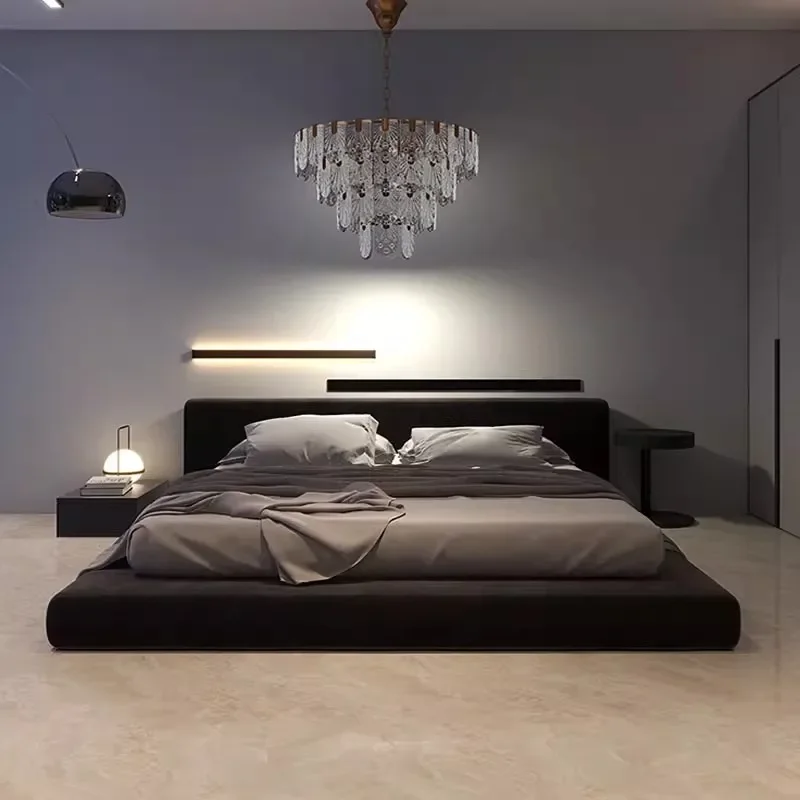 Minimalist High End Bed Frame American Style Master Bedroom Tatami Modern Bed Aesthetics European Design Muebles Beds Furniture