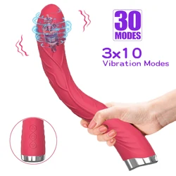 Powerful Long Vibrator Realistic Dildo AV Stick G Spot Nipple Massage Vagina Clitoris Stimulator Masturbator Sex Toys Adult 18