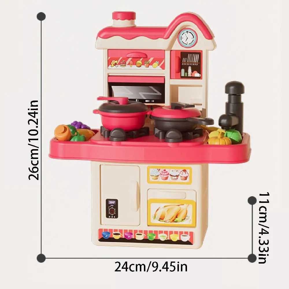 Simulation créative cuisine jouer jouets coloré bricolage semblant cuisson interactif légumes service à thé de l'après-midi semblant jouer