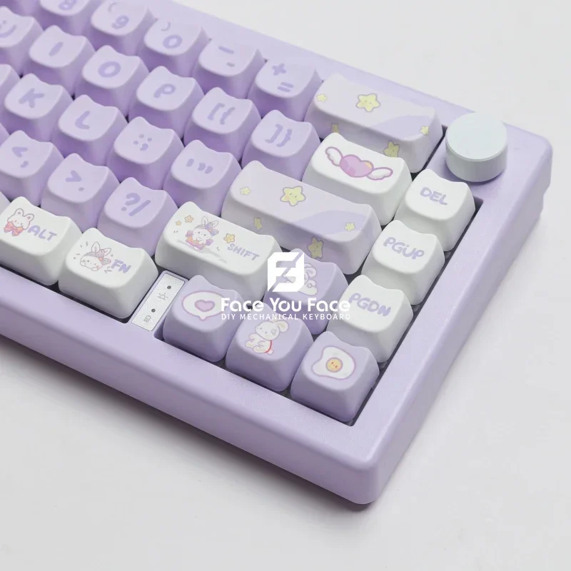 Imagem -03 - Dream Rabbit 140 Teclas Conjunto Mao Perfil Gmk Pbt Keycaps para Teclado Mecânico Sublimação de Tinta Gaming Keycap Personalizado Gk61