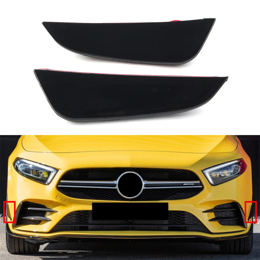 

1Pair Car Front Bumper Lip Splitter Spoiler Side Canards Decorative Trims For Mercedes Benz A-Class W177 A35 AMG A180 A200 A220