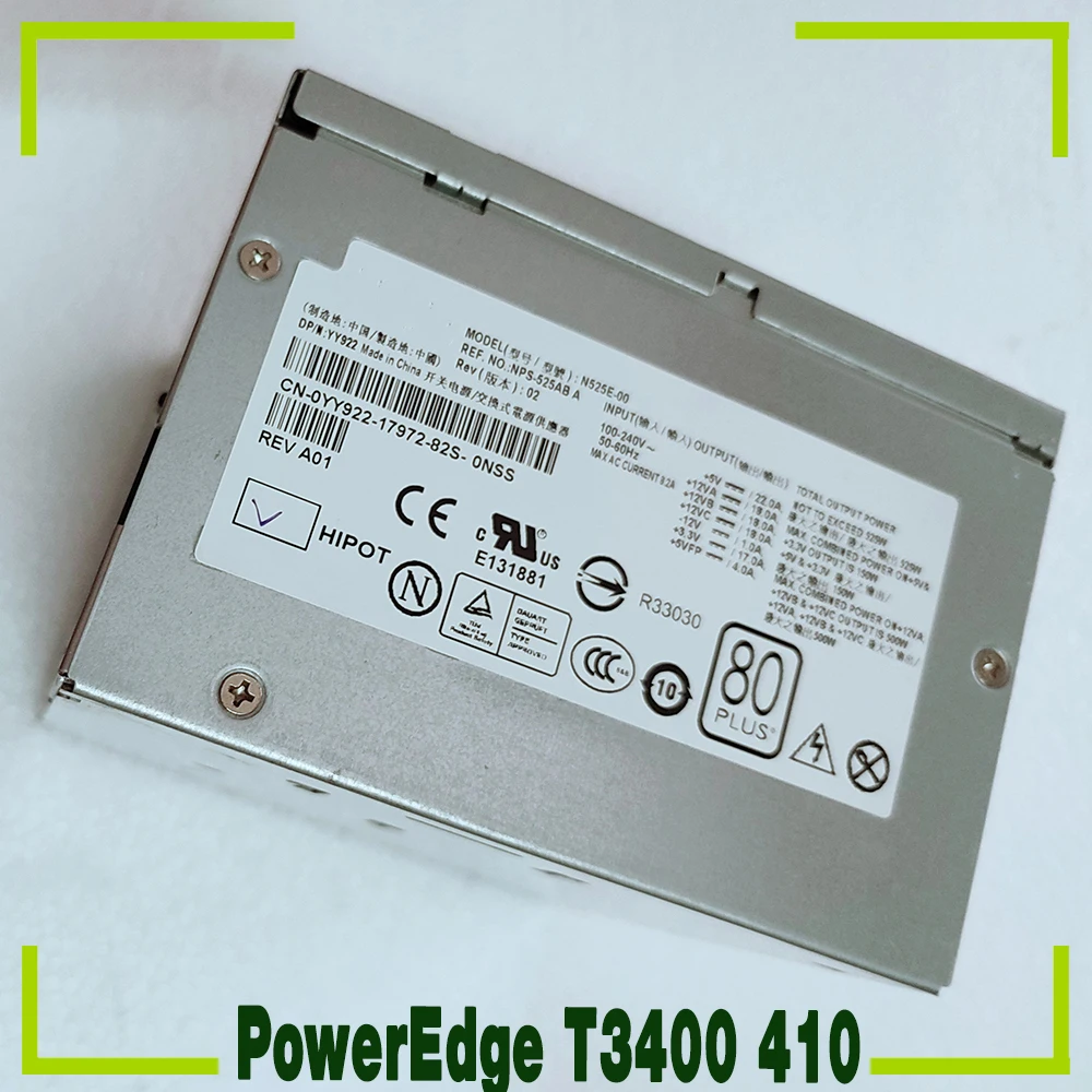 

For Dell PowerEdge T3400 410 48Pin 525W Server Power Supply H525E-00 YN637 YY922 M331J N525E-00