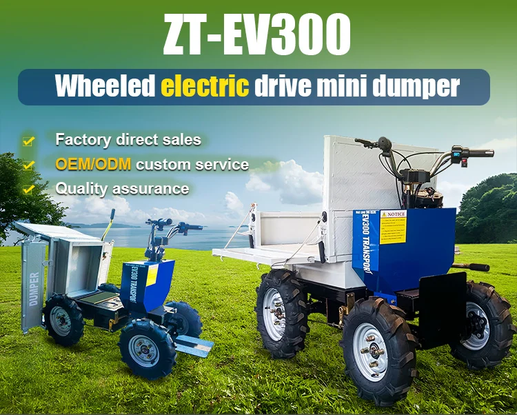 

Home Use Mobile Truck Electric Small Dumper Wheelbarrow Mini Dumper 4x4