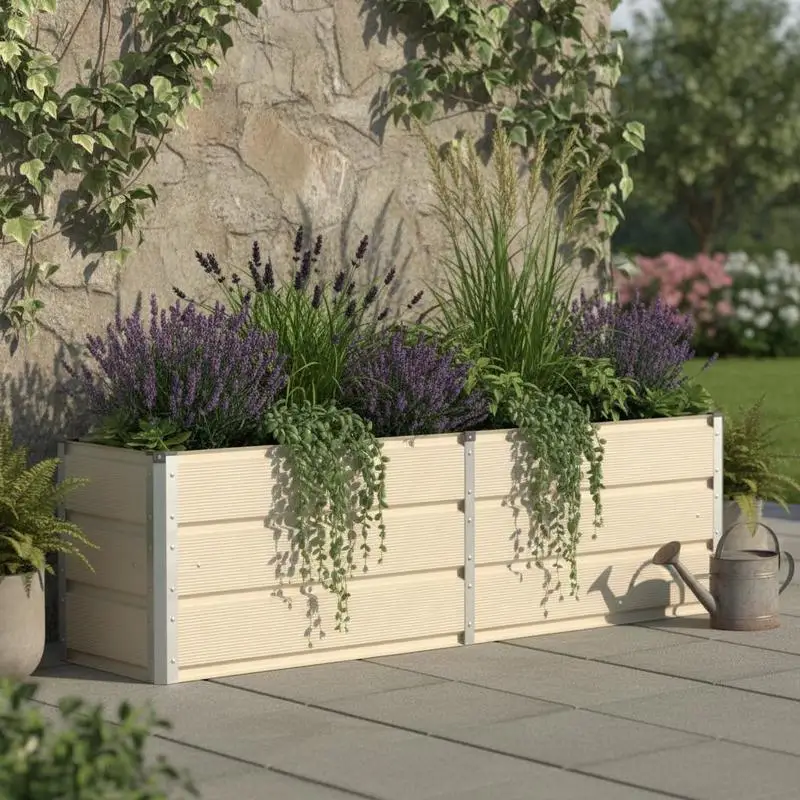160 x 40 x 45 cm Jardinières surélevées. Fabriqués avec des matériaux robustes et durables, ils sont idéaux pour la culture de fleurs, de verdure et de légumes.