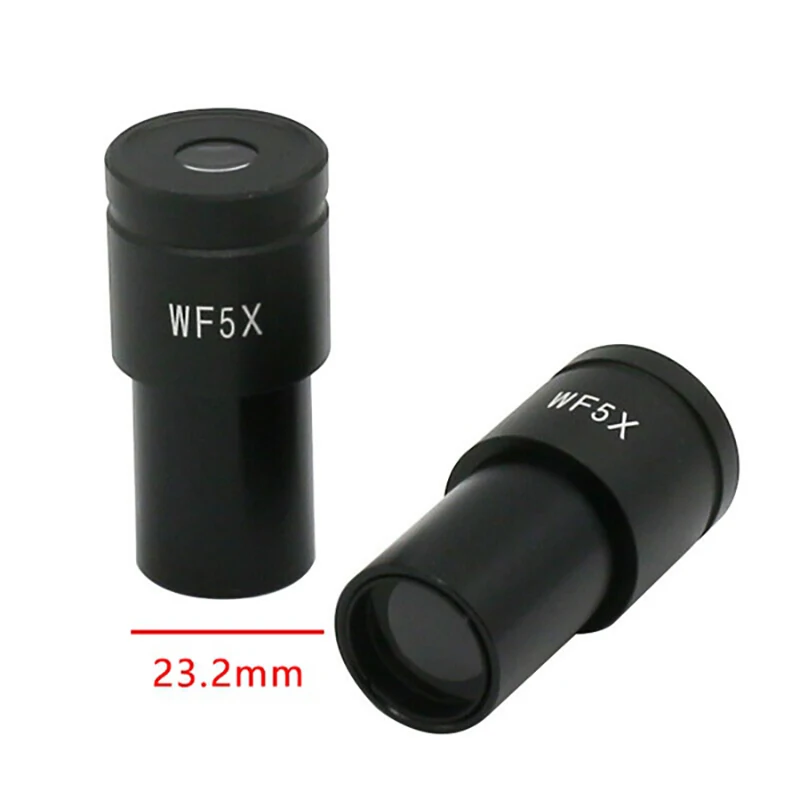 2Pcs/Set Biological Microscope Eyepieces WF5X Accessory Wide Field Wide Angle Lens 23.2Mm Diameter Retail