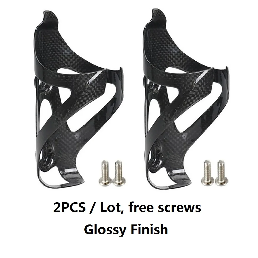 2 PCS Hot Sale Full Carbon Fibre Road Bike Water Bottle Cage Bottle Holder Bicycle Accessories Ultra Light Cycle Equipment