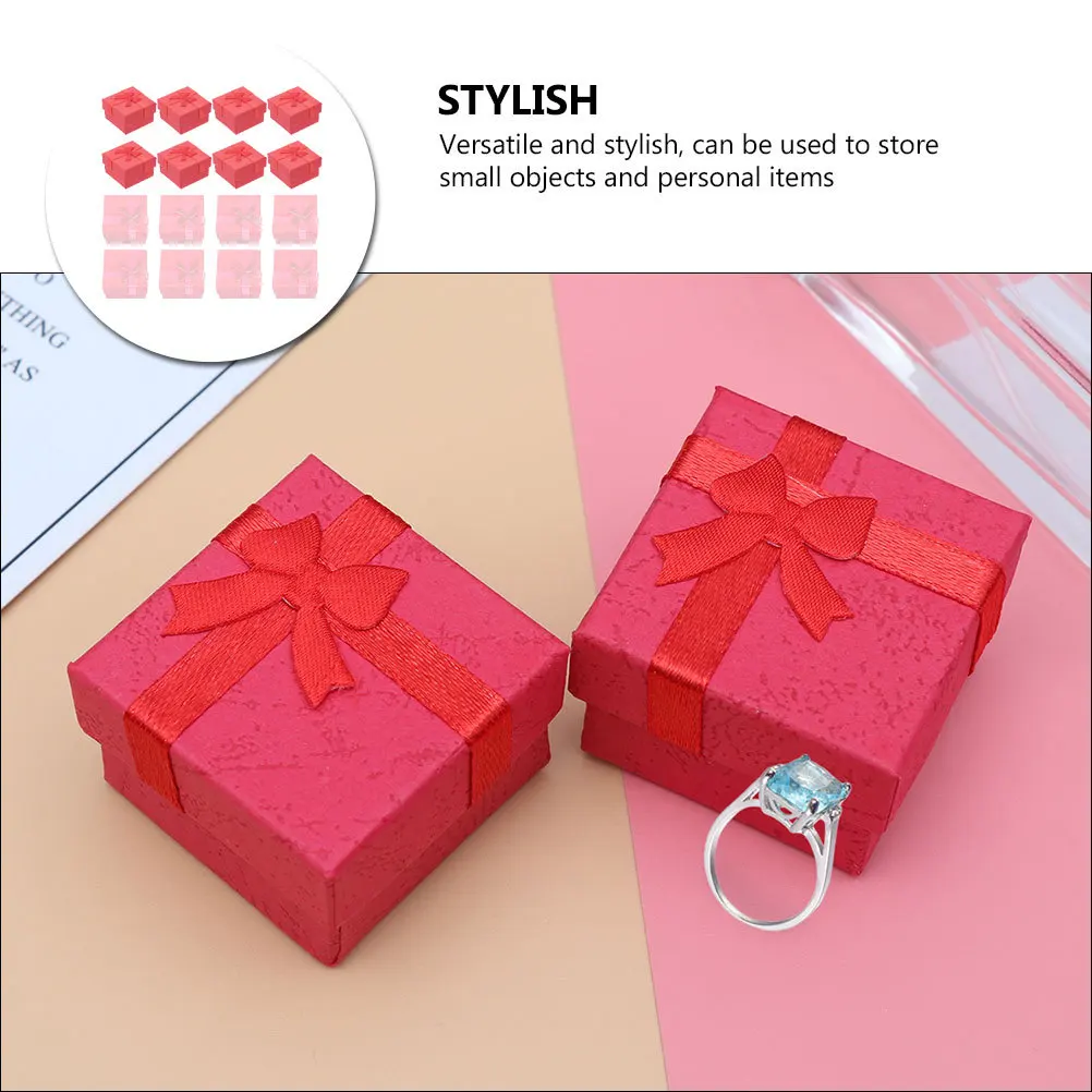 

24 шт., коробки для упаковки колец, шкатулка для драгоценностей, европейский декоративный чехол, многофункциональный чехол для хранения серег, колец, подарков