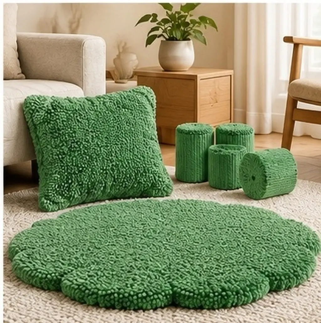 10 Rolls Latch Hook Rug Yarn Exquisite Workmanship Acrylic Craft Yarn Suitable for Rug Making Crochet DIY Weaving