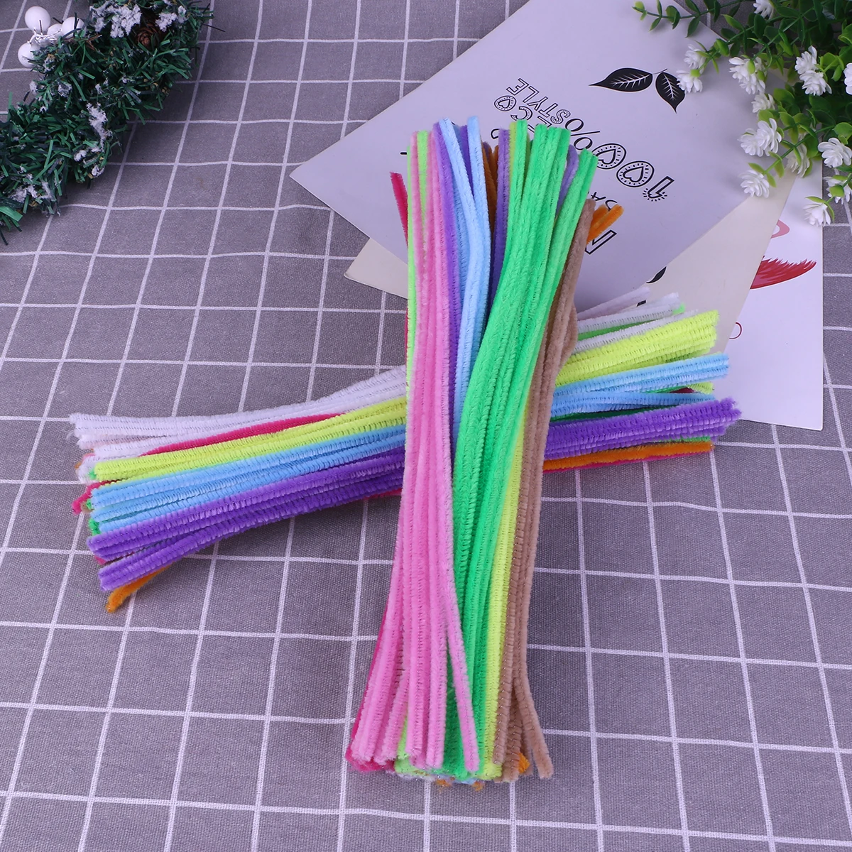 200 قطعة منظفات الأنابيب الملونة لتقوم بها بنفسك العصي أشكال بناء مرنة للأطفال تطوير الخيال الحرف الفنية الديكور