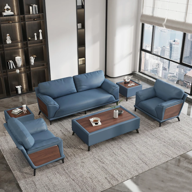 

Wenchen Furniture Factory Commercial Office Sofa Set Waiting Room PU Leather Office Reception Sofa Office Furniture