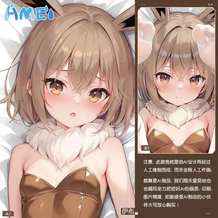 

Eevee GIRL Hing Anime Dakimakura Body Cosplay Otaku Pillowcase Cushion Bed Linings Xmas Game