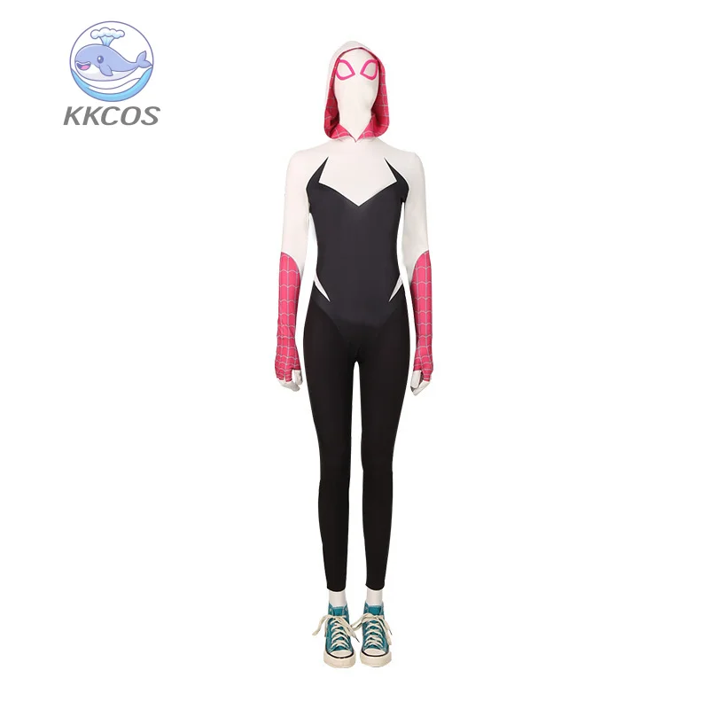 

Spider Across Verse Cosplay Gwen Stacy Superhero Spandex Costume Spider Bodysuit Zentai Outfit Halloween Costume KKCos